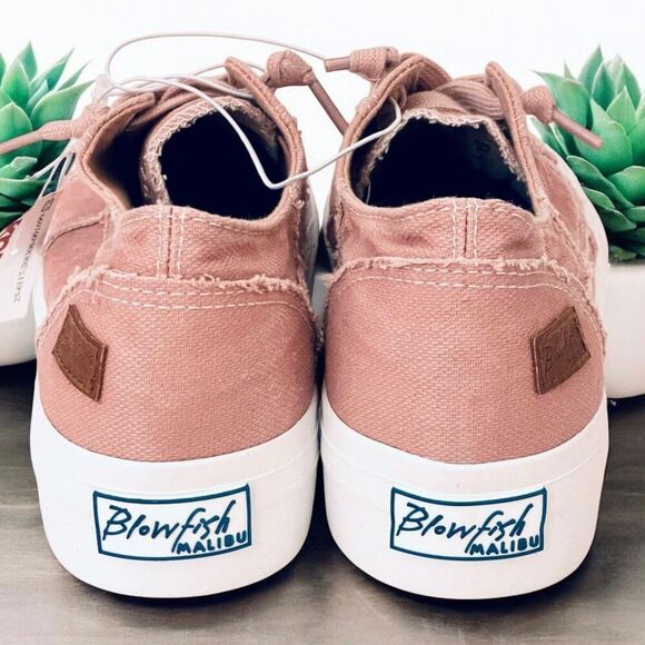 NWT Blowfish Malibu LEXINE 7.5 Dusty Pink Distressed Stitched Platform Sneakers - Picture 7 of 15